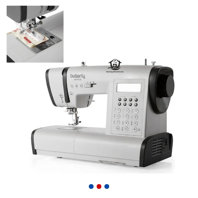 Butterfly Multifunctional Embroidery, Button Hole and straight Sewing Machine - Jd1197lb
